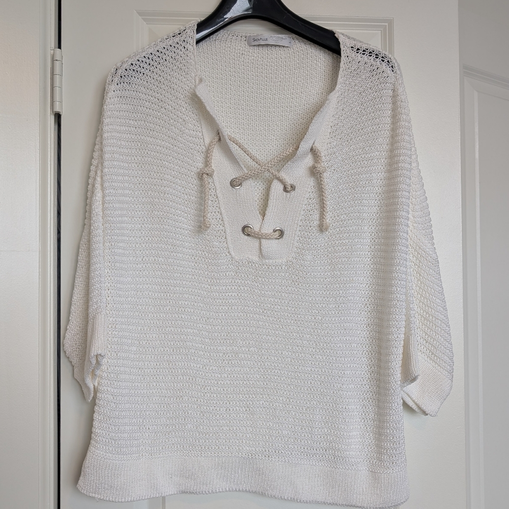 Skovhuus Boxy Sweater Mande In Italy in Cream